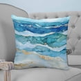 thumbnail image 4 of Pillow Covers 20x20 Set of 2, Teal Blue Ombre Throw Pillow Covers Decorative Couch Cushion Cover, Modern Coastal Ink Painted Abstract Microfiber Soft Square Pillowcases for Bedroom Living Room Sofa, 4 of 7
