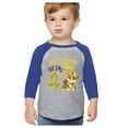 thumbnail image 1 of Paw Patrol Digging 4th B-day Official 3/4 Sleeve Baseball Jersey Toddler Shirt 4T Blue, 1 of 3