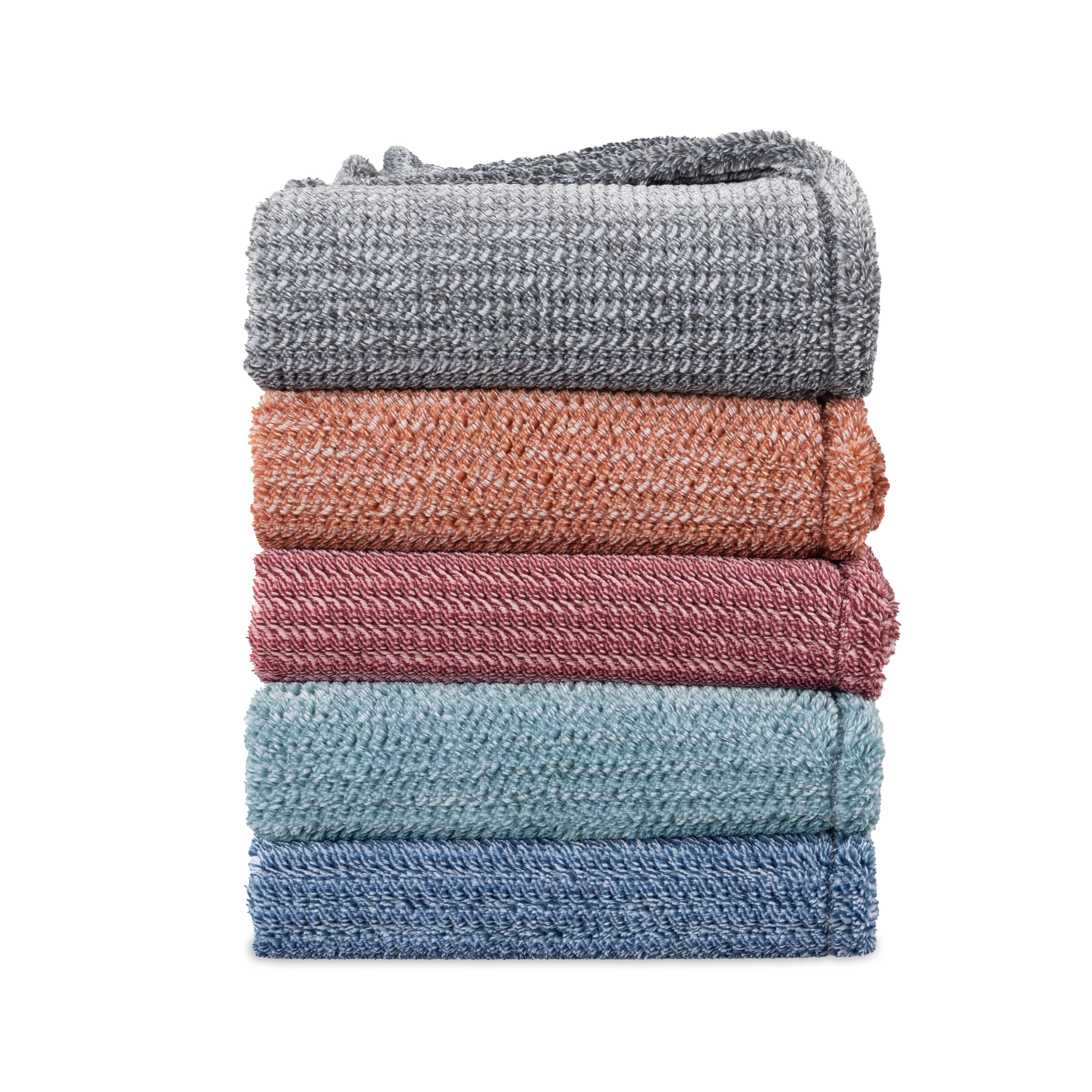 EcoThread Soft Plush Textured Heathered Throw Blanket, 50" x 70", Grey photo 7