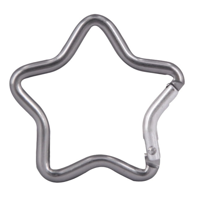 Porte-clés Mousqueton à Ressort en Forme d'Étoile en Alliage d'Aluminium pour Extérieur Camping Randonnée Voyage Coussin en Caoutchouc pour Enfants