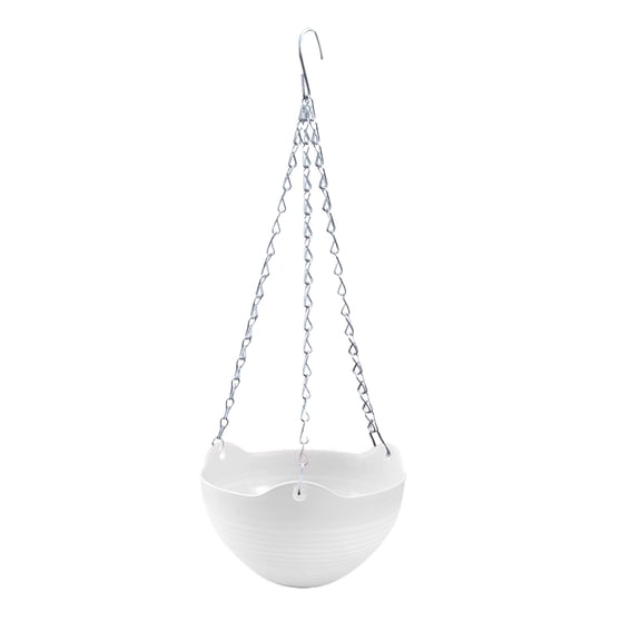Hanging Garden Planter Self Watering Pot with Drainage and Metal Chain Indoor Outdoor Plant Pot for Flowers Herbs Plants Balcony Patio Decor