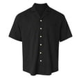 thumbnail image 4 of Lumtrix Mens Shirt Guayabera Cuban Short Sleeve Button Down Cotton Summer Beach Solid Color Shirts with Pocket Black M, 4 of 5