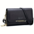 thumbnail image 2 of Women's Small Crossbody Wallet, Multi Zipper Metal Decor Shoulder Bag For Phone, Portable Handbag, 2 of 5
