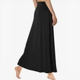 thumbnail image 5 of YUTK Women Maxi Skirt Long Flowy Pleated High Waisted with Pockets Summer Casual Elastic Waist A-Line Skirts Black S-Xl, 5 of 8