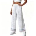 thumbnail image 6 of Wide Leg Pants For Women Business Casual Summer Loose Fit Beach Ready Vacation Ready Flexible Styling Easy Matching Wardrobe Essential Everyday Outfit For Vacation And Travel White C XL, 6 of 6