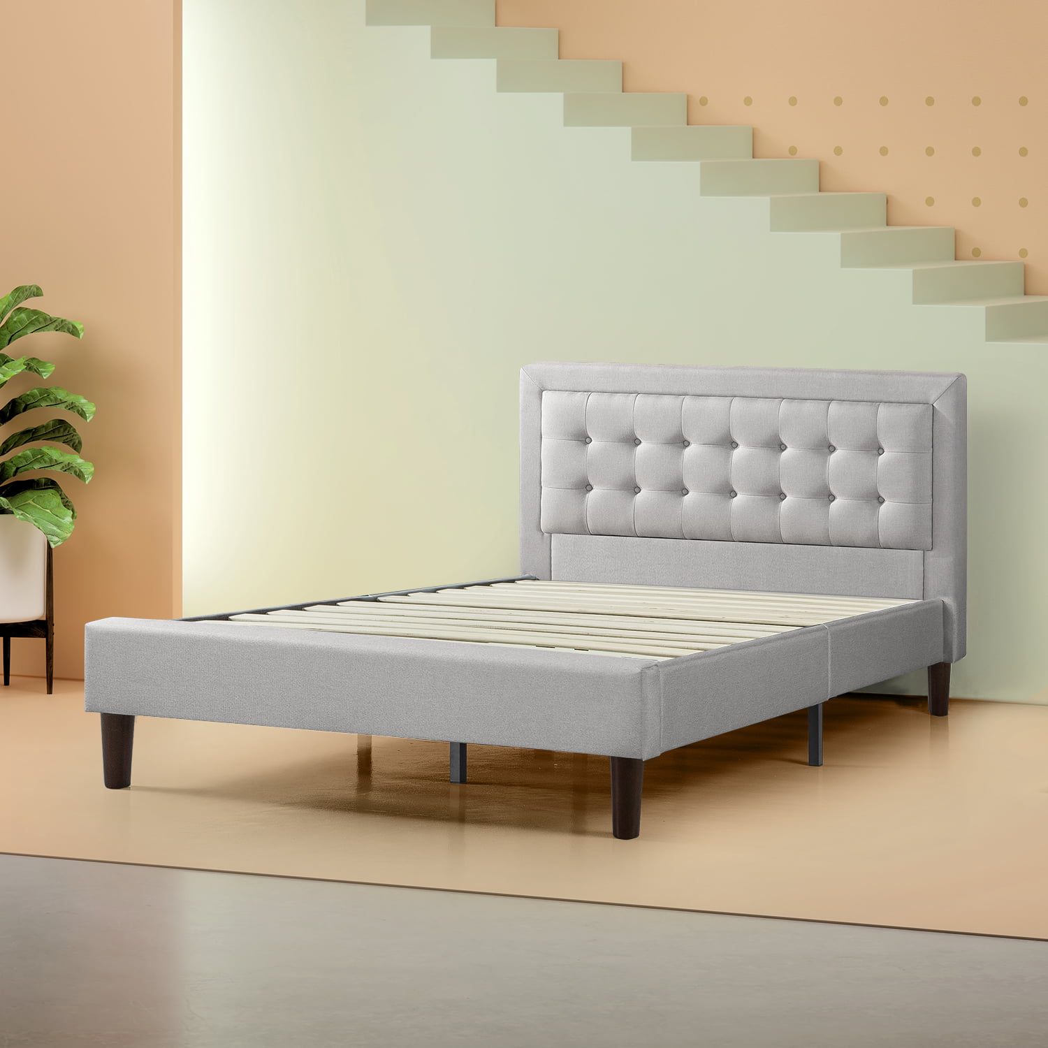Zinus 42” Dachelle Upholstered Platform Bed Frame, King - Walmart.com