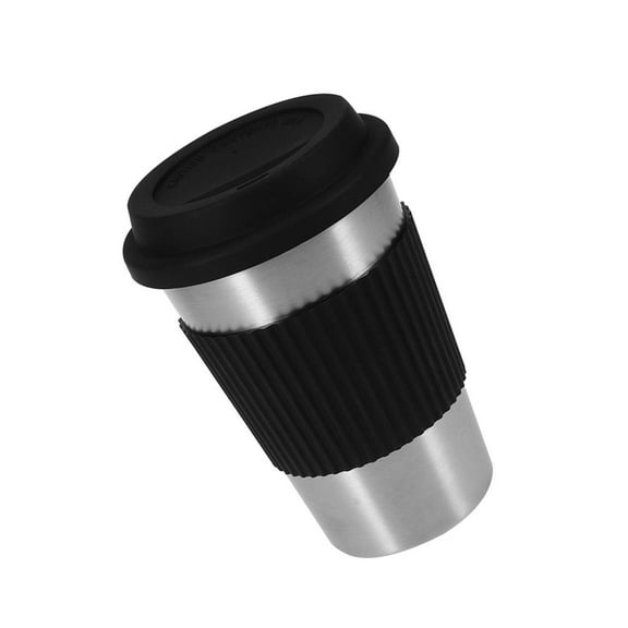 FRCOLOR Stainless Steel Coffee Cup with Lid Antiscald Mug for Drinking Portable and 12