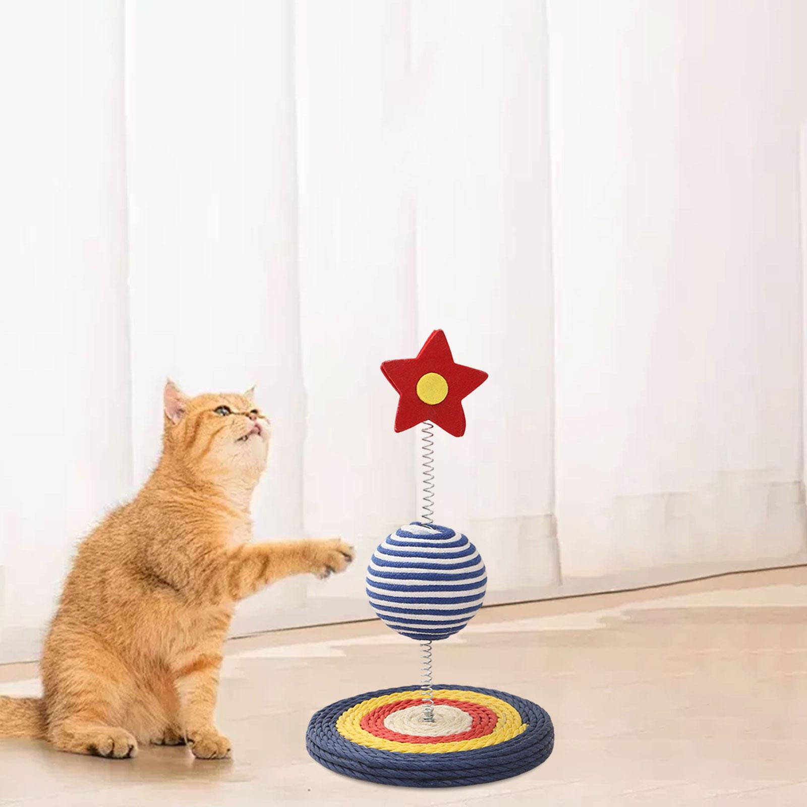 Bvdfgk Sisal Cat Scratcher Furniture Protection Gift Unique Shape Decorative Interactive Exercise Paws Toys Scratching Post