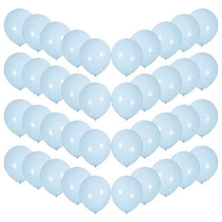 FELTECHELECTR Round Balloons Latex Sky-Blue Baby Shower 100Pcs 12In