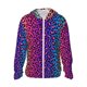 thumbnail image 1 of Balery Leopard Neon Rainbow Gradient Sudadera ligera de manga larga con capucha y protección solar UPF 50+ para hombre y mujer, ideal para pesca y running-Large, 1 of 7