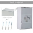 thumbnail image 4 of HOMCOM Wall Medicine Cabinet with Lock, Lockable Wall Cabinet, Silver, 4 of 8