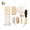 Seven-piece Bath Set, variant on Exfoliating Bath Shower Set, Body Scrubber Kit with Long Handle Brush, Sisal Loofah Sponge & Foot Pumice Stone, Deep Cleansing Skincare Bath Accessories Set for Daily Shower & Spa Routine