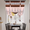 thumbnail image 3 of Farmhouse Boho Tie Up Curtains for Windows, Adjustable Balloon Window Shades, Retro Ethnic Traditional Patterned Kitchen Window Treatments Adjustable Roll Up Curtain for Basement/Nursery 52"x45", 3 of 8