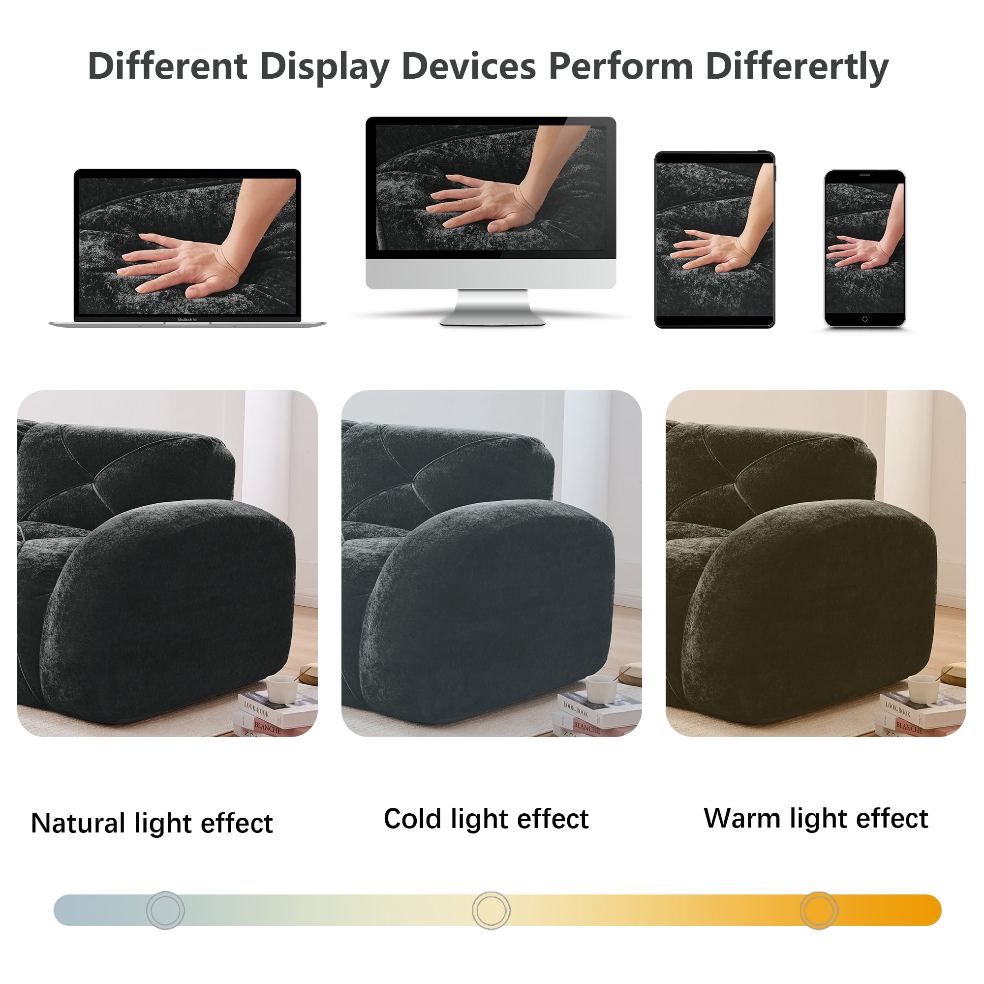 AISWORD 140" 4-Seat L-Shaped Modular Sectional with 1 Ottoman, Ultra-Soft Boneless Sectional with 32D High-Density Foam & Anti-Slip Bottom, No Assembly Required