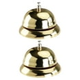 thumbnail image 4 of UNOMOR 2Pack Hotel Desk Bell Metal Signal Bells Golden for Game Events, 4 of 8