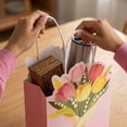 thumbnail image 5 of Orangide Spring Tulips Paper Tote Bag for Flower Shop Bouquet Packaging, Mother's Day Gift for Women, Mom's Day Present for Spring Wedding or Party Favor, 5 of 6