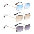 thumbnail image 1 of 3x Gafas de sol sin montura Retro Classic Designer Party tintadas, 1 of 3