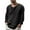 A08 Black, variant on TrendOFT Mens Cotton Linen Henley Shirts Long Sleeve Hippie Casual Solid Beach T-Shirts Beige L