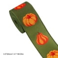 thumbnail image 3 of Cadancy Thanksgiving Ribbon 15ft Pumpkin Pattern Fabric Ribbon Wired Edge for Gift Wrapping Crafts Bow Making Wreath Seasonal Handmade Project Fall Decor, 3 of 6