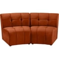 thumbnail image 1 of Meridian Furniture Causeuse Modulaire en Velours Cognac Limitless, 1 of 7