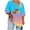 Light Blue, variant on Womens Plus Size Thanksgiving Shirts for Women Fall Fashion V Neck Pumpkin T-Shirt Casual Loose Short Sleeve Shirts (Sky Blue,S)