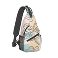 thumbnail image 2 of ZNDUO Sling Bag, Men Shoulder Backpack Small Cross Body Chest Sling Backpack-Clover Leaves Pattern, 2 of 8