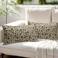 thumbnail image 6 of Vintage Floral Pillow Covers 12x20 Set of 2 Dark Rust Colored Flower Print Decorative Throw Pillows Outdoor Traditional Rustic Farmhouse Pillowcases Cushion Case Decor for Home Sofa Couch Bed, 6 of 13