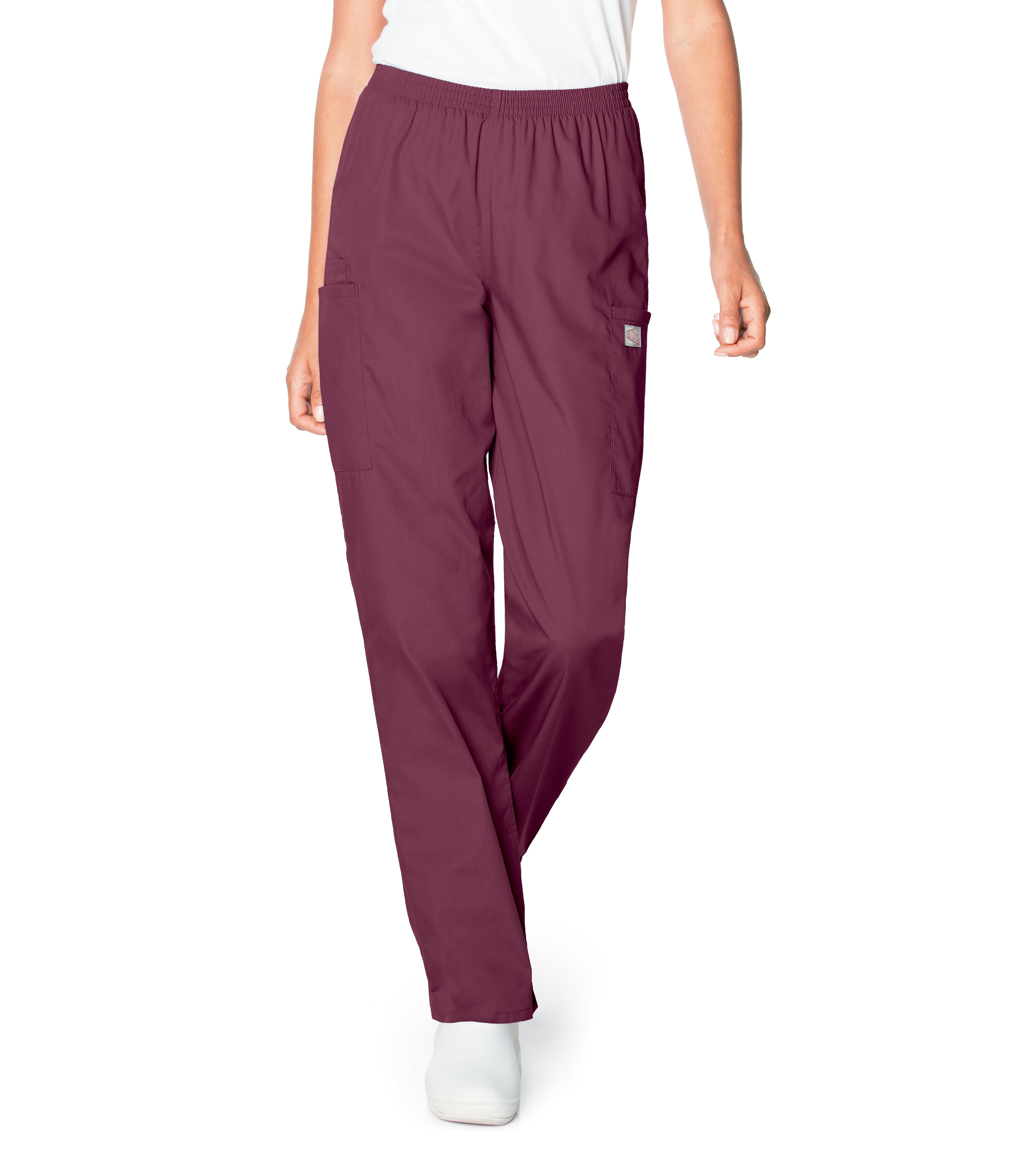 cargo scrub pants with elastic waist