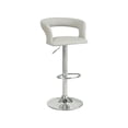 thumbnail image 4 of Poundex Metal Base Bar Stool With Faux Leather Seat And Gas Lift, Gray Set of 2, 4 of 4