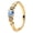R030-Y, variant on 925 Sterling Silver Sparkling Blue Zircon Moon Star Ring Women Finger Ring For Party Jewelry