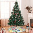 thumbnail image 7 of Yiaed Cartoon Flowers Print Christmas Tree Skirt , Tree SkirtsTree Mat for Christmas Winter Holiday Indoor Decorations-30", 7 of 7