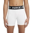 thumbnail image 2 of Nike Girl's NP Dri-Fit 3" Shorts L White, 2 of 5