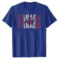 thumbnail image 4 of T-shirts pour Femmes, Couleur Unie, Imprimé Lettre, Col Rond, Manches Courtes, T-Shirt, Navy TTG, 4 of 4