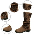 thumbnail image 7 of Women's Mid-Calf Boots Ladies Winter Solid Color Durable Suede Side Zipper Heel Round Toe Non- Design for Comfort, 7 of 7