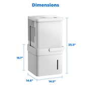 Midea Cube 50-Pint Smart Dehumidifier with Built-In Pump, ENERGY STAR®, Covers up to 4,500 Sq. Ft., White, MAD50PS1QWT-A