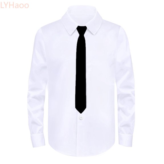 LYHaoo Long Sleeve Dress Shirt For Boys And Girls School Formal Wear Comfortable Classic Fit For School Casual,Sizes 2-3 Years
