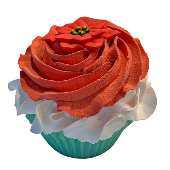 DEZICAKES Fake Food- Fake Cake- Home Decoration Cake Display- Artificial Cake- Cake Decor-Fake Cupcakes--Realistic Fake Food -  1 Fake Christmas Cupcake