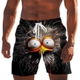 thumbnail image 4 of Mens Swim Trunks Board Shorts Funny Cartoon Face Print Swimming Trunks Quick Dry Beach Shorts Casual Summer Short, 4 of 4