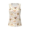 thumbnail image 4 of Xecao Chicken Family print women's scoop neck, loose-fit workout tank tops for the gym., 4 of 9