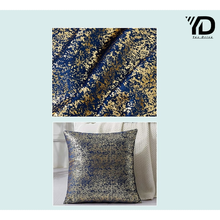 Throw Pillow Cover Both Sides Sparkle Foil Print,Decor Soft