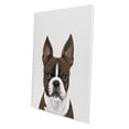 thumbnail image 2 of WIRESTER Canvas Prints Poster, 8 x 10 inch Wall Decor Canvas Artwork, Boston Terrier Brindle Dog, 2 of 7
