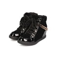 thumbnail image 5 of Fahrenheit EH77 Women Mixed Media Quilted Lace Up Chained Hidden Wedge Sneaker, 5 of 6