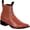 Cognac, variant on The Western Shops Men’s Leather Cowboy Ostrich Quill Print Short Ankle J Toe Boot