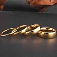 thumbnail image 6 of Matching Tungsten Rings Polished Gold-plated Tungsten Carbide Rings Minimalist, 6 of 6