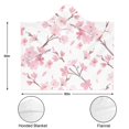 thumbnail image 3 of Wearable Blanket,Pioneer Flower Floral Print Pattern Hooded Wearable Flannel Blanket for Adults & Teens,Winter Poncho Shawl Wrap Cape Cozy Anti-Pill,50"x60", 3 of 5