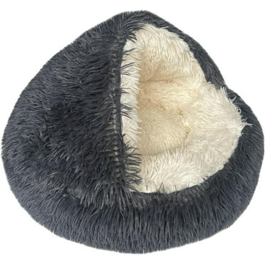 Olvys Cozy Cocoon Dog Bed, Cozy Cocoon Pet Bed for Dogs, Winter Pet Plush Bed (15.7in,Dark Grey)