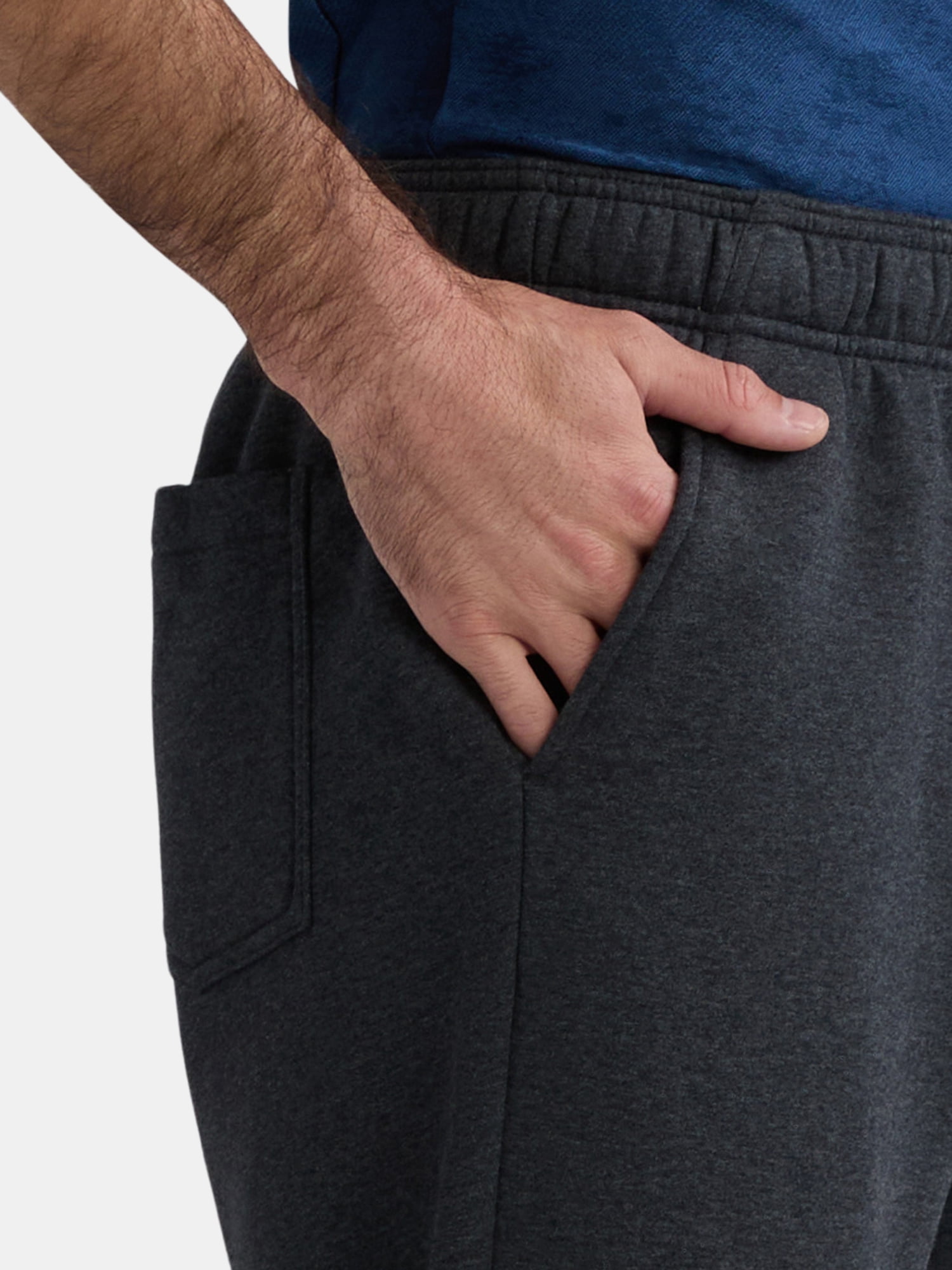 Athletic Works Men's Open Leg Fleece Pants, Sizes XS-4XL