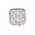 thumbnail image 2 of Floral Ottoman Cover, Paintbrush Drawn Flowers, 2 Piece Slipcover Set with Ruffle Skirt for Square Round Cube Footstool Decorative Home Accent, Standard Size, Pale Eggshell Peach, by Ambesonne, 2 of 5