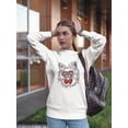 thumbnail image 2 of The Hipster Dog Sweatshirt Women -Image by Shutterstock, Female Small, 2 of 4