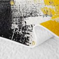 thumbnail image 5 of Erosebridal Yellow Gray White Black Bed Spread Queen, Aesthetic Oil Painting Queen Coverlet Set, Black Reversible 3pcs 1 Quilt and 2 Pillowcases, 5 of 7